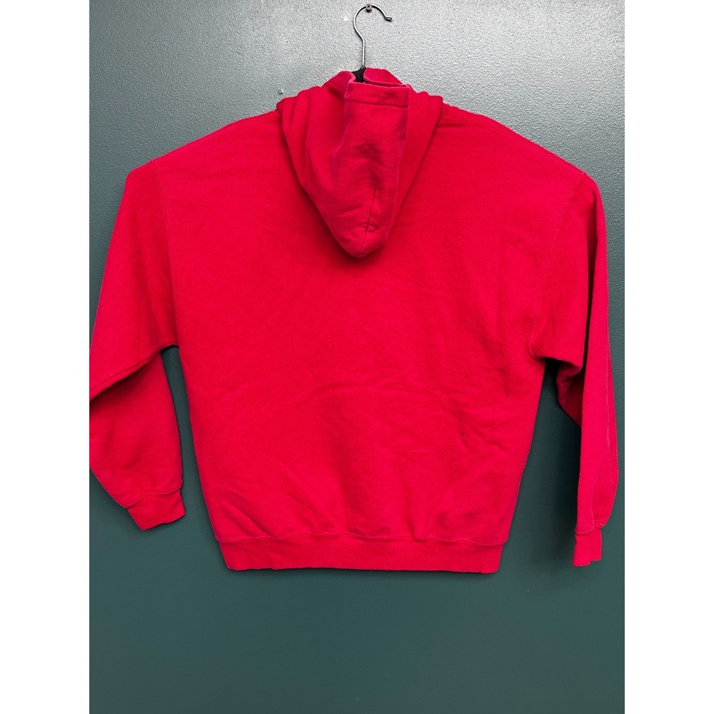 NFL Atlanta Falcons Red Screen Print Long Sleeve Hoodie Size Large - Picture 2 of 3